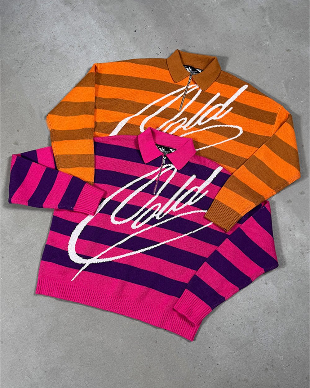 COLD BRICK POLO KNIT PURPLE & PINK - Cold Culture