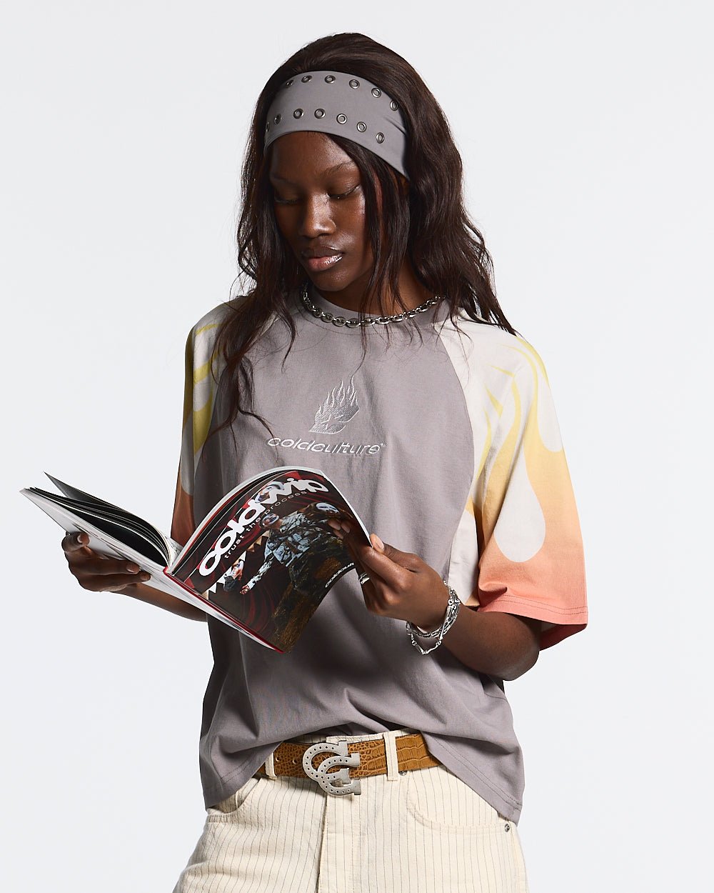 COLD FLAMES TEE ORANGE - COLD CULTURE