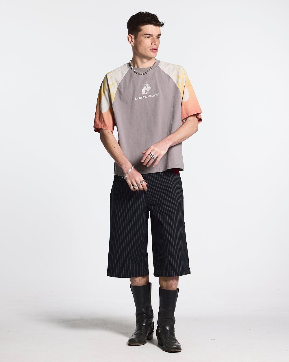 COLD FLAMES TEE ORANGE - COLD CULTURE