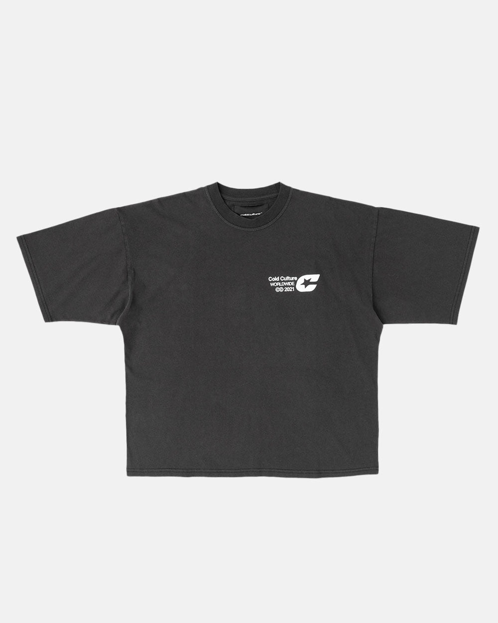 COLD LOGOS TEE BLACK - COLD CULTURE