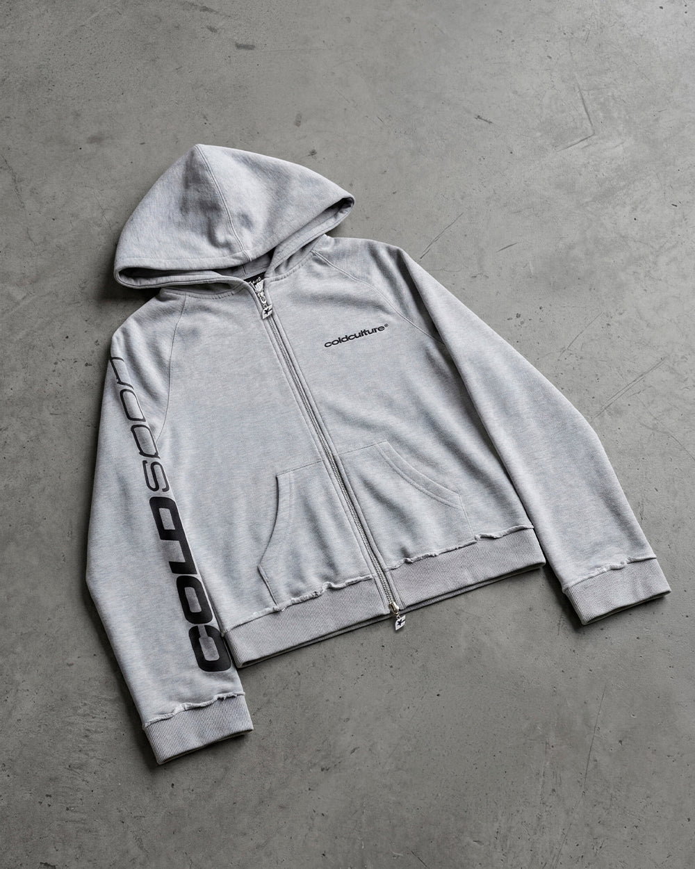 COLD SPORT ZIP HOODIE GREY - Cold Culture