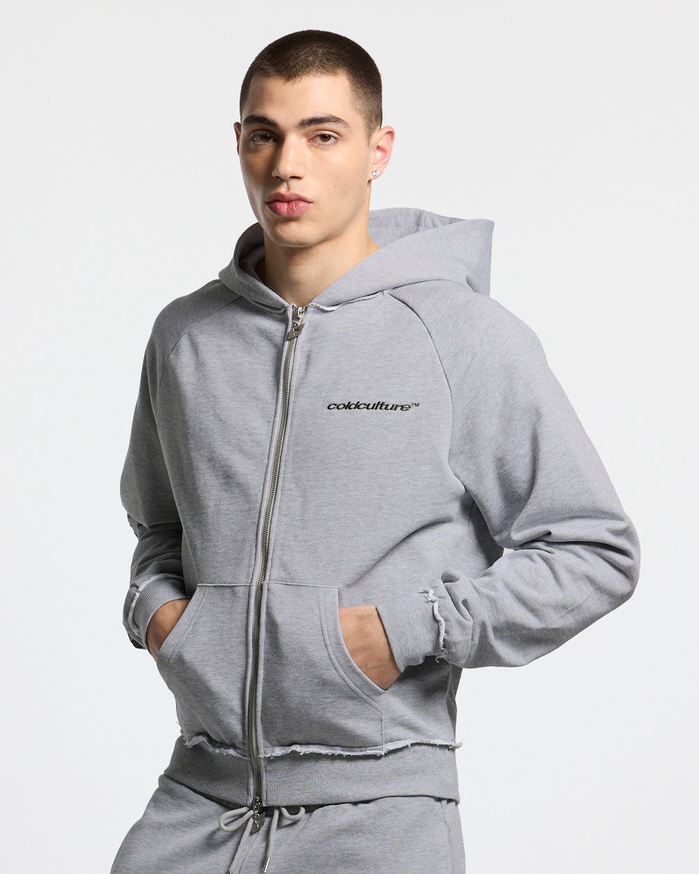 COLD SPORT ZIP HOODIE GREY - #man