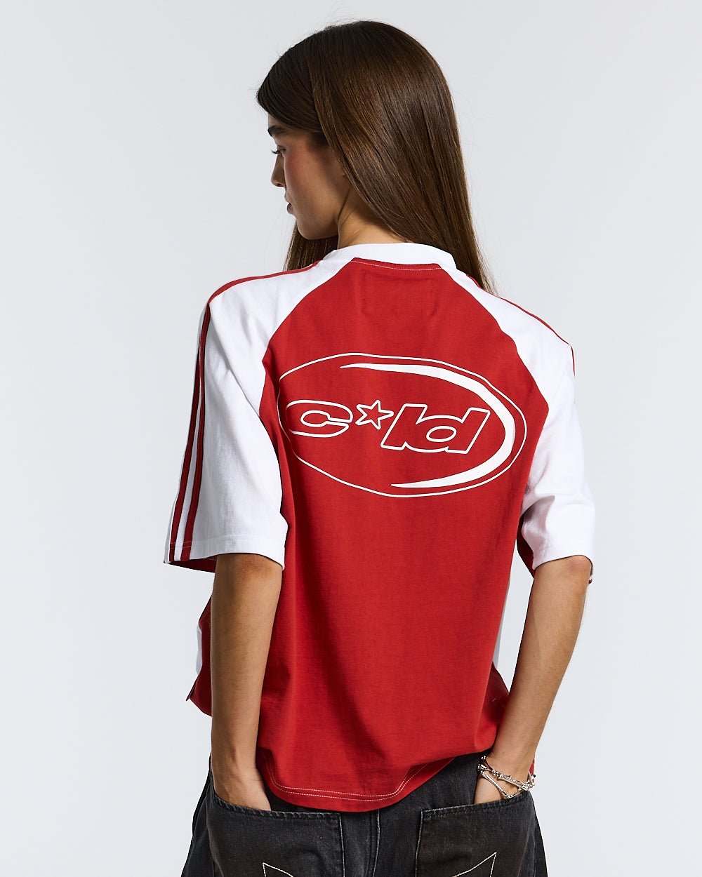 COMBO TEE WHITE/RED - COLD CULTURE #woman