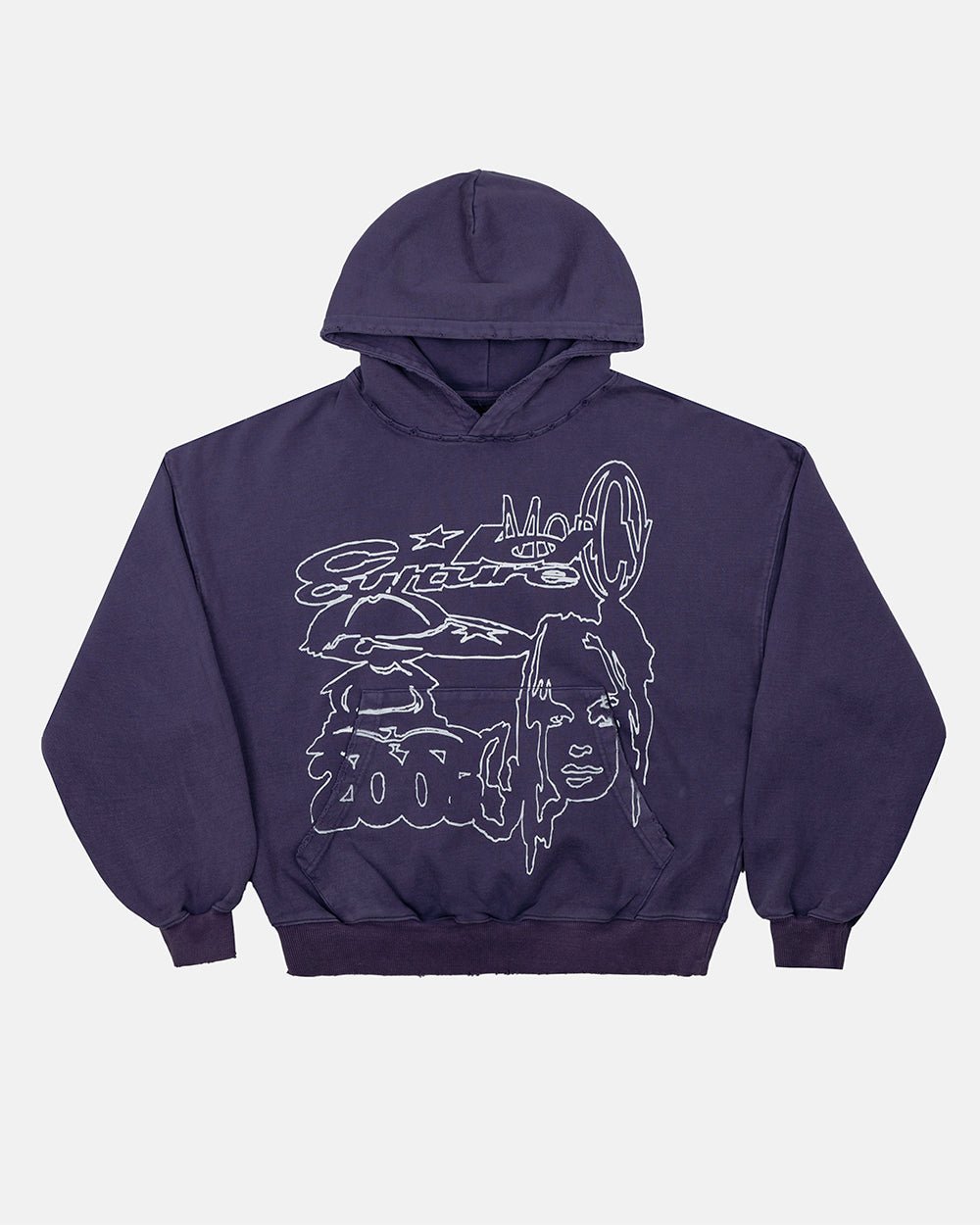 COOL CAP HOODIE MID BLUE WASHED - Cold Culture