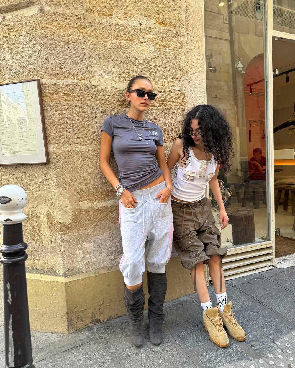 CORE TANK TOP WHITE - white ribbed tank top, street style shot - Cold Culture