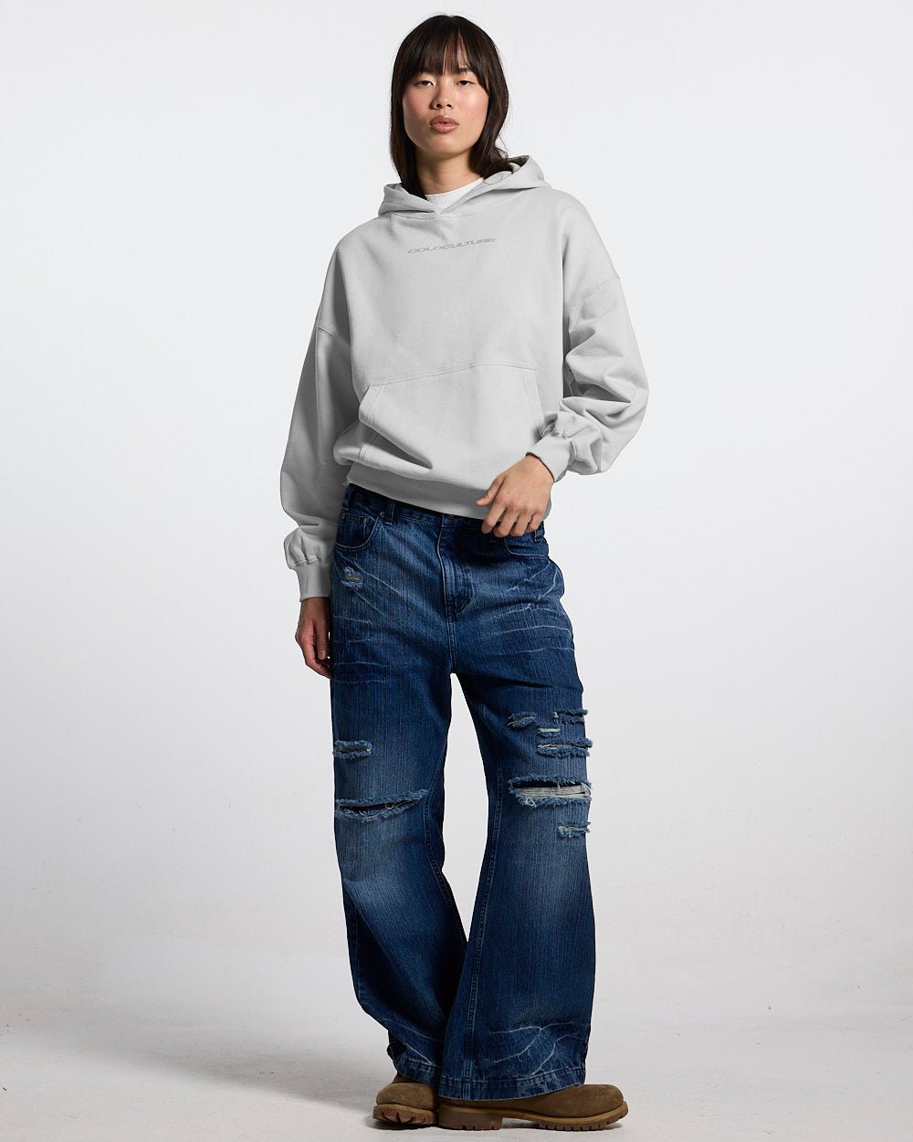 COSMOS ARC HOODIE LIGHT GREY - Cold Culture