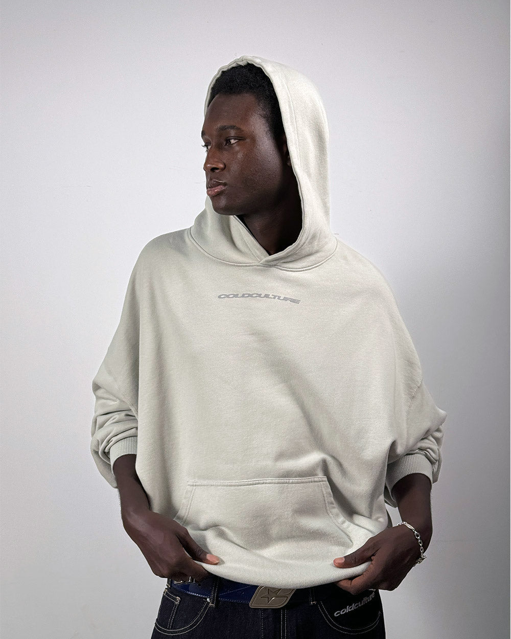 COSMOS ARC HOODIE LIGHT GREY - Cold Culture