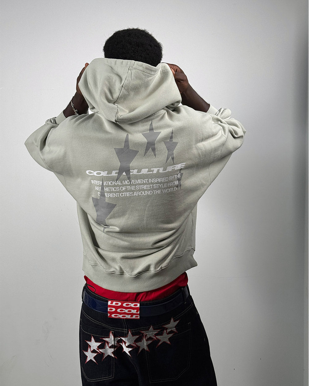 COSMOS ARC HOODIE LIGHT GREY - Cold Culture