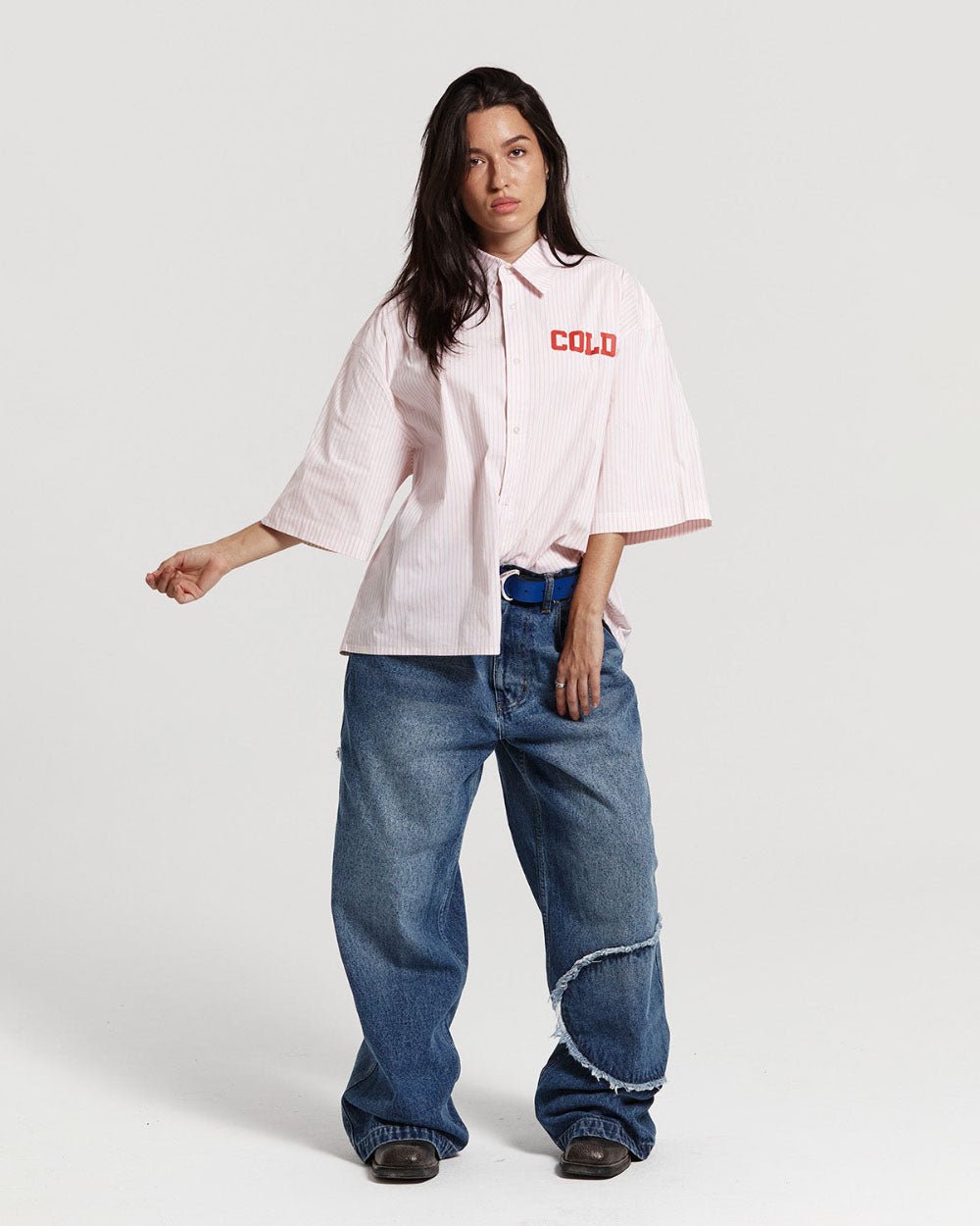 COUNTDOWN SHIRT PINK STRIPES - Cold Culture