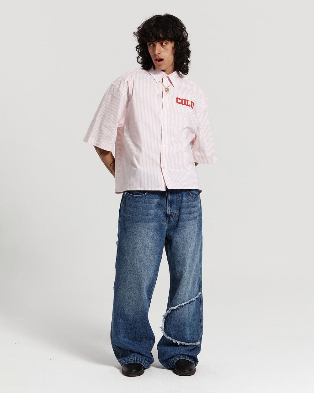 COUNTDOWN SHIRT PINK STRIPES - COLD CULTURE