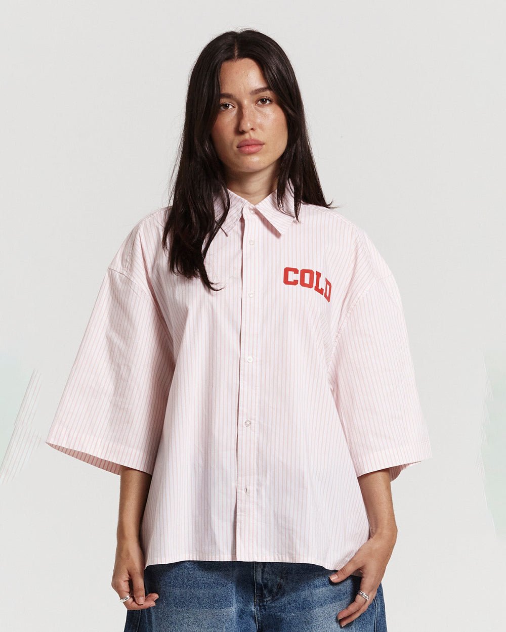 COUNTDOWN SHIRT PINK STRIPES - Cold Culture