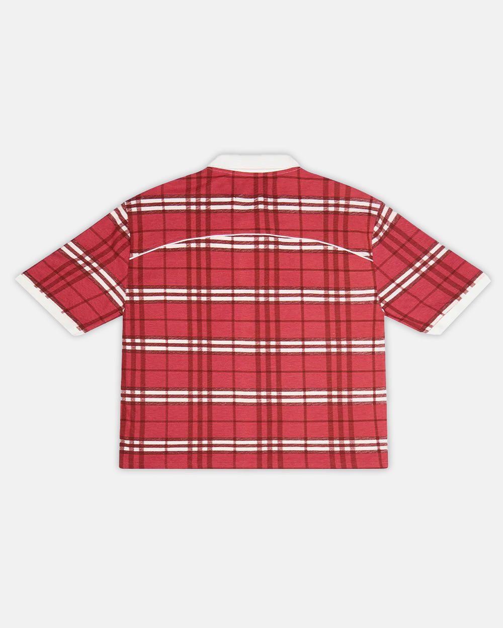 CRIMSON PLAID POLO TEE - COLD CULTURE