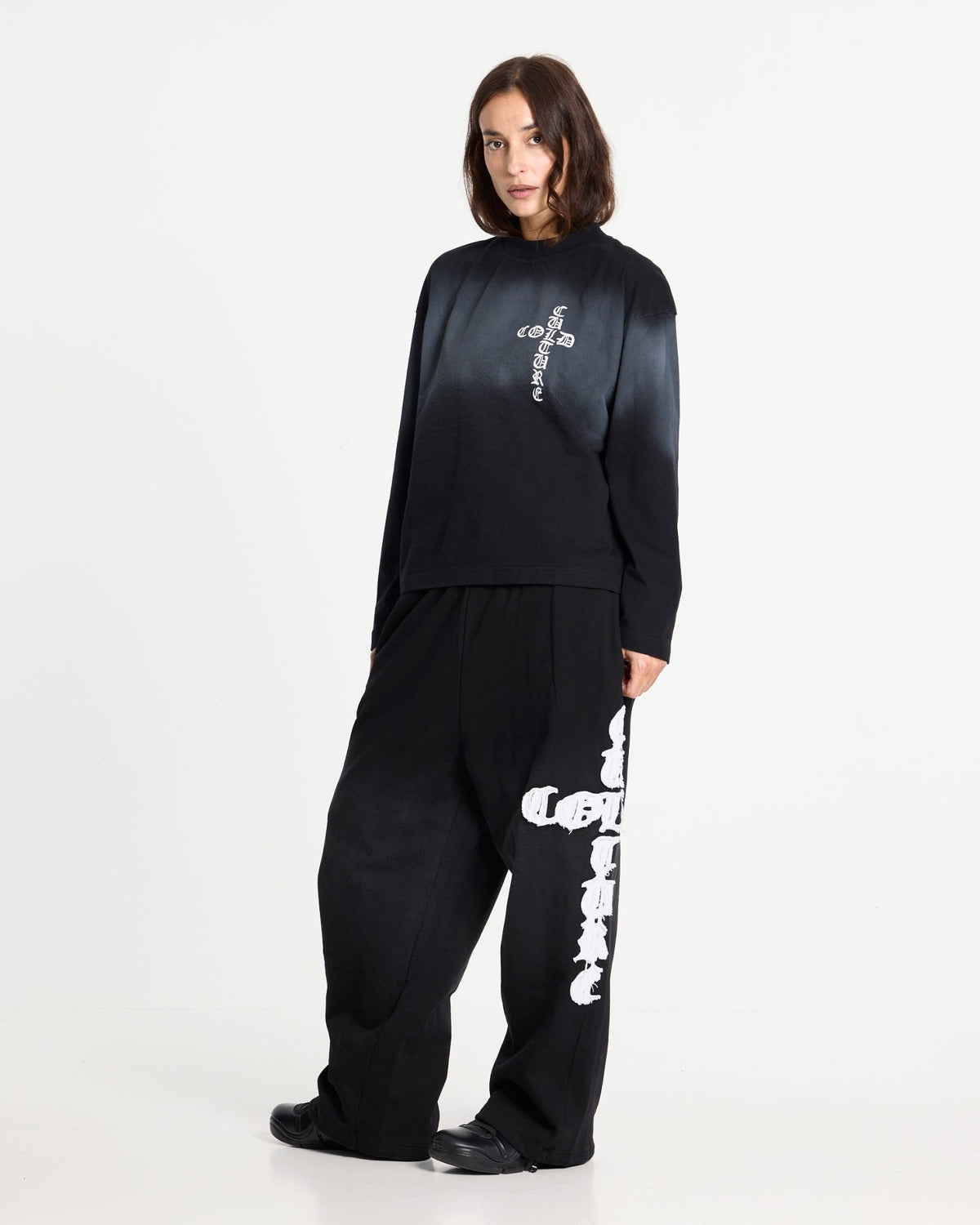 CROSSED LONGSLEEVE BLACK - Cold Culture