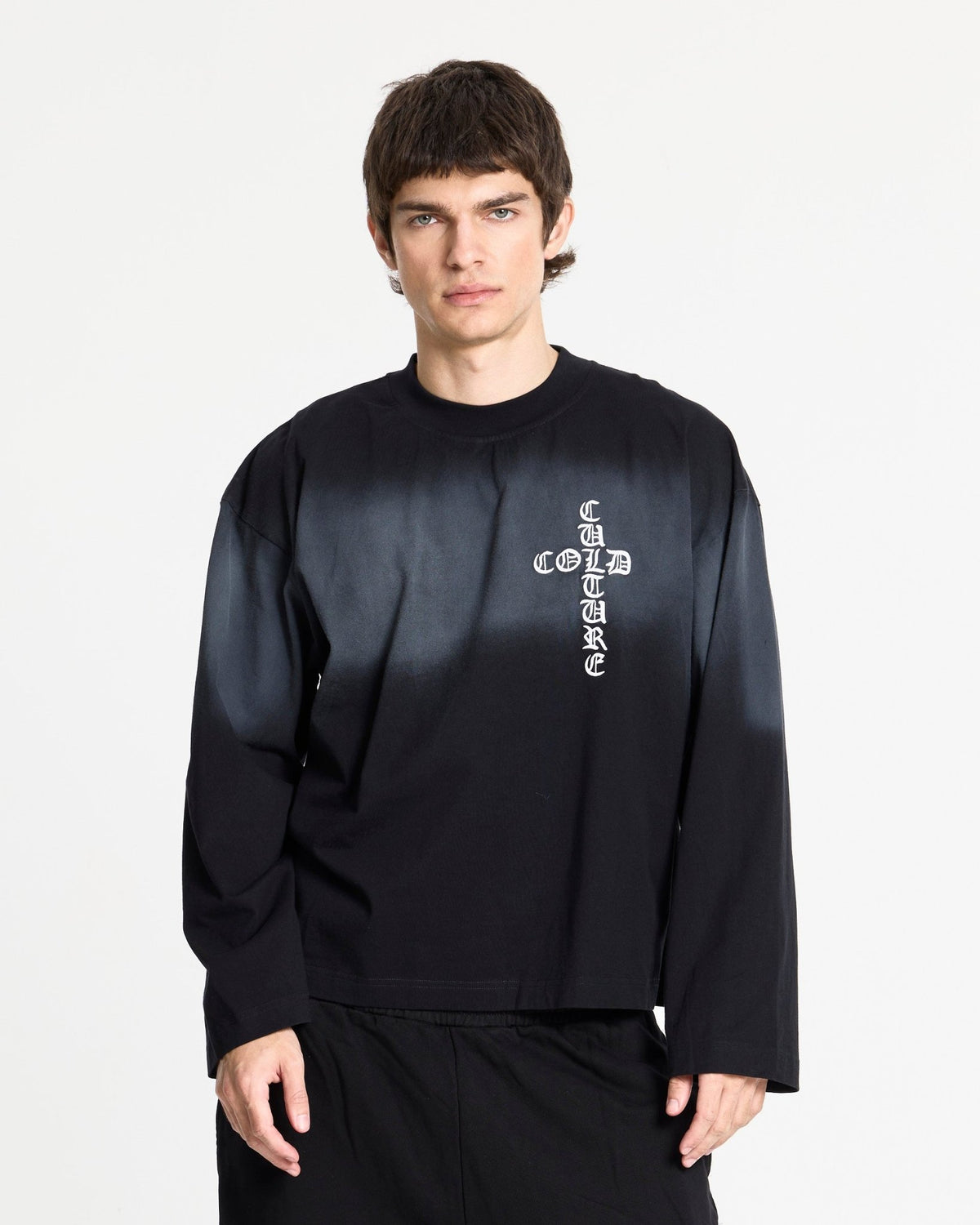 CROSSED LONGSLEEVE BLACK - Cold Culture
