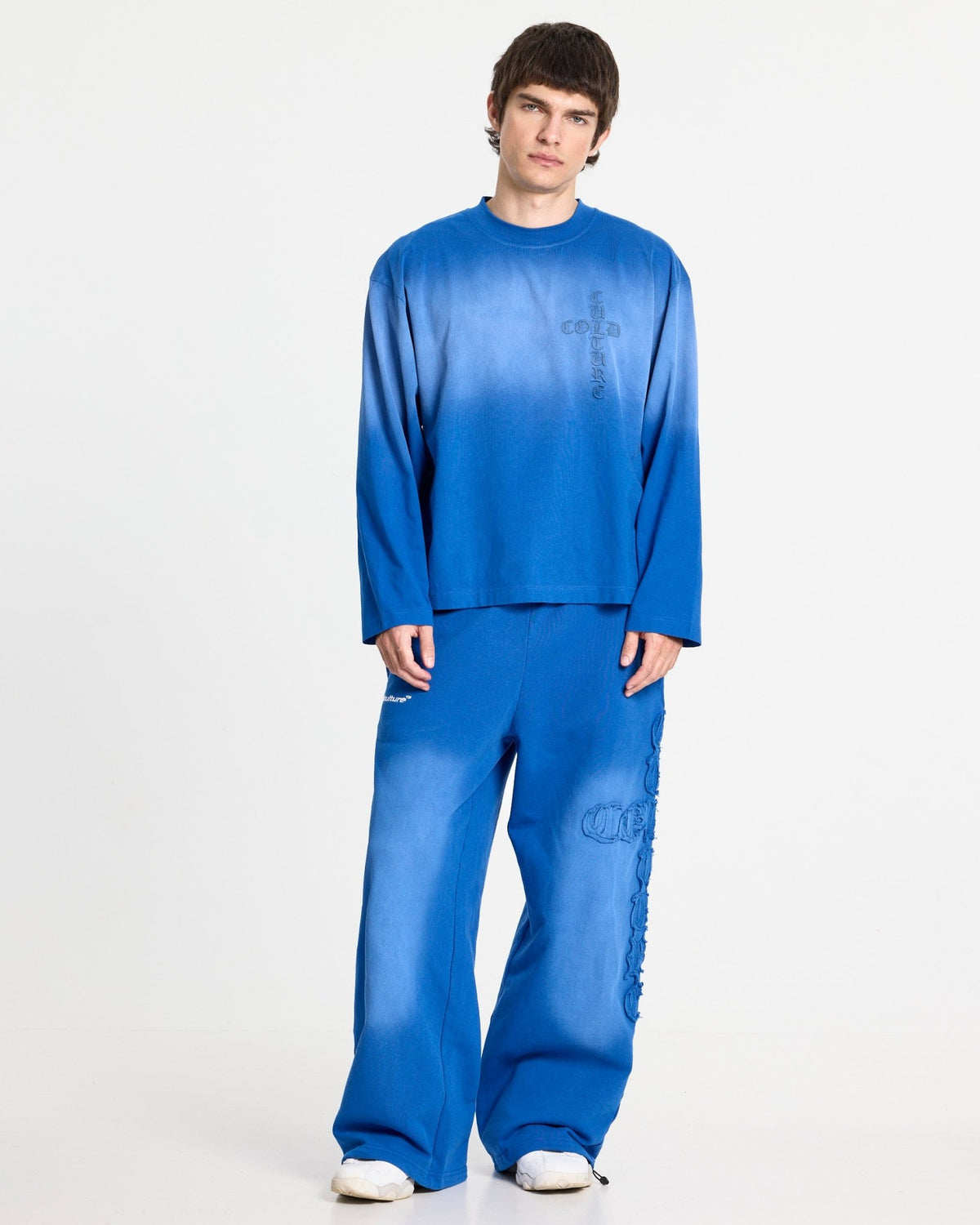 CROSSED LONGSLEEVE BLUE - Cold Culture