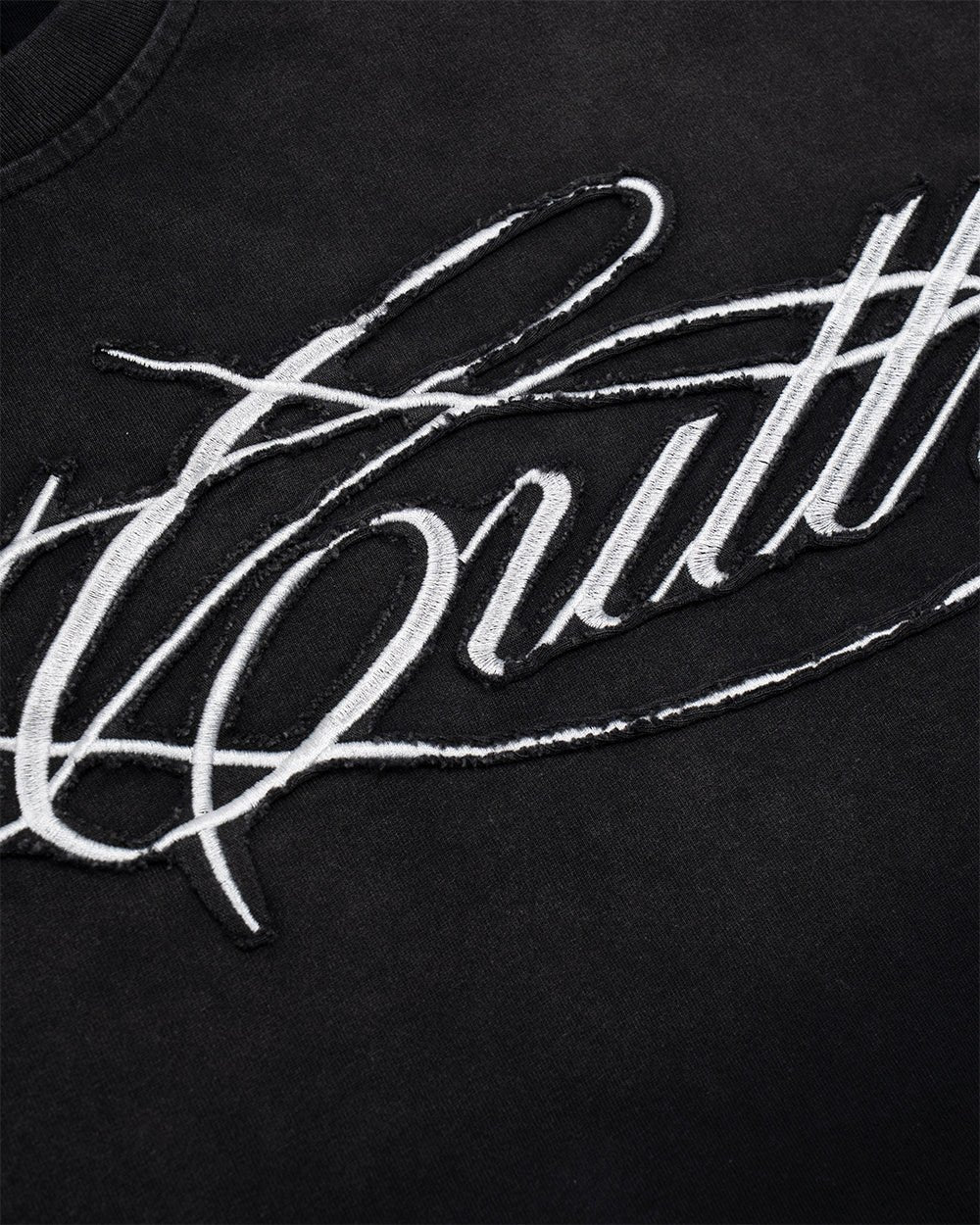 CROSSED SCRIPT LONGSLEEVE 2.0 BLACK - Cold Culture