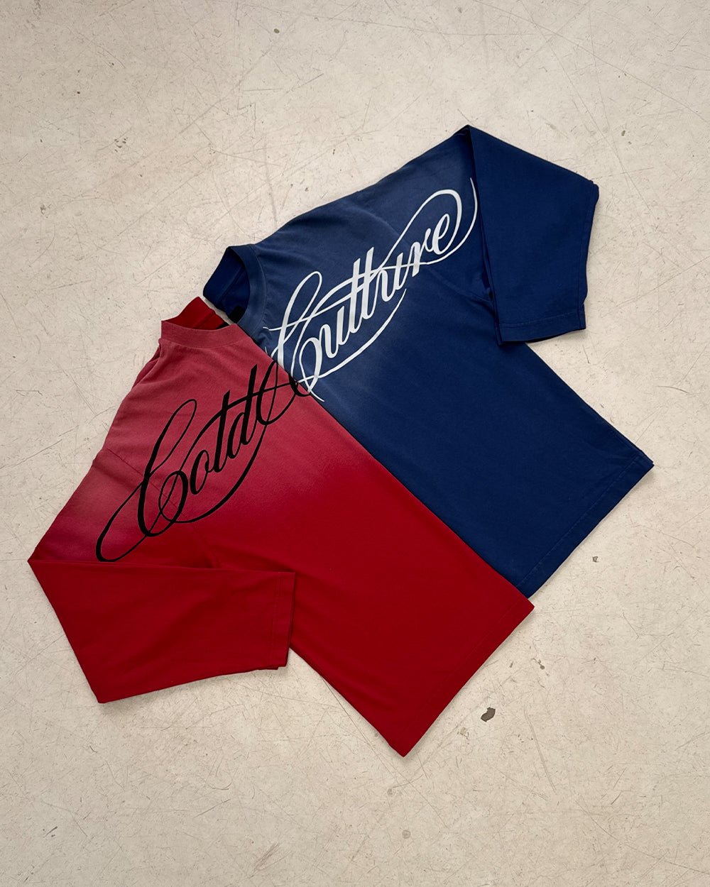 CROSSED SCRIPT LONGSLEEVE VIBRANT BLUE - COLD CULTURE