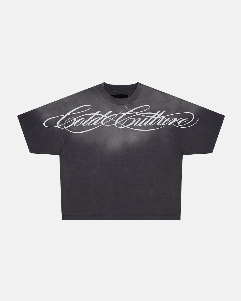 CROSSED SCRIPT TEE BLACK - Cold Culture