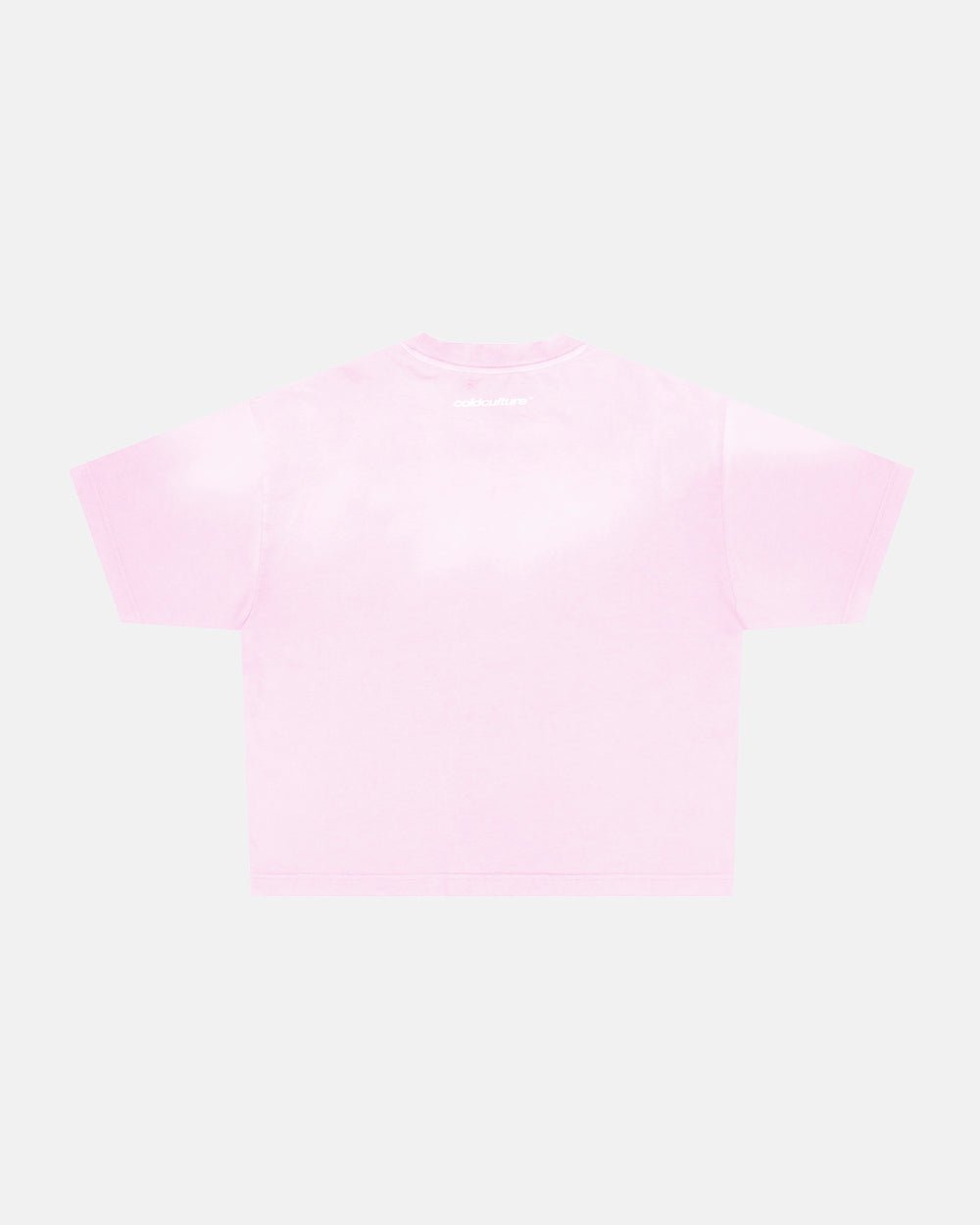 CROSSED SCRIPT TEE PINK - Cold Culture
