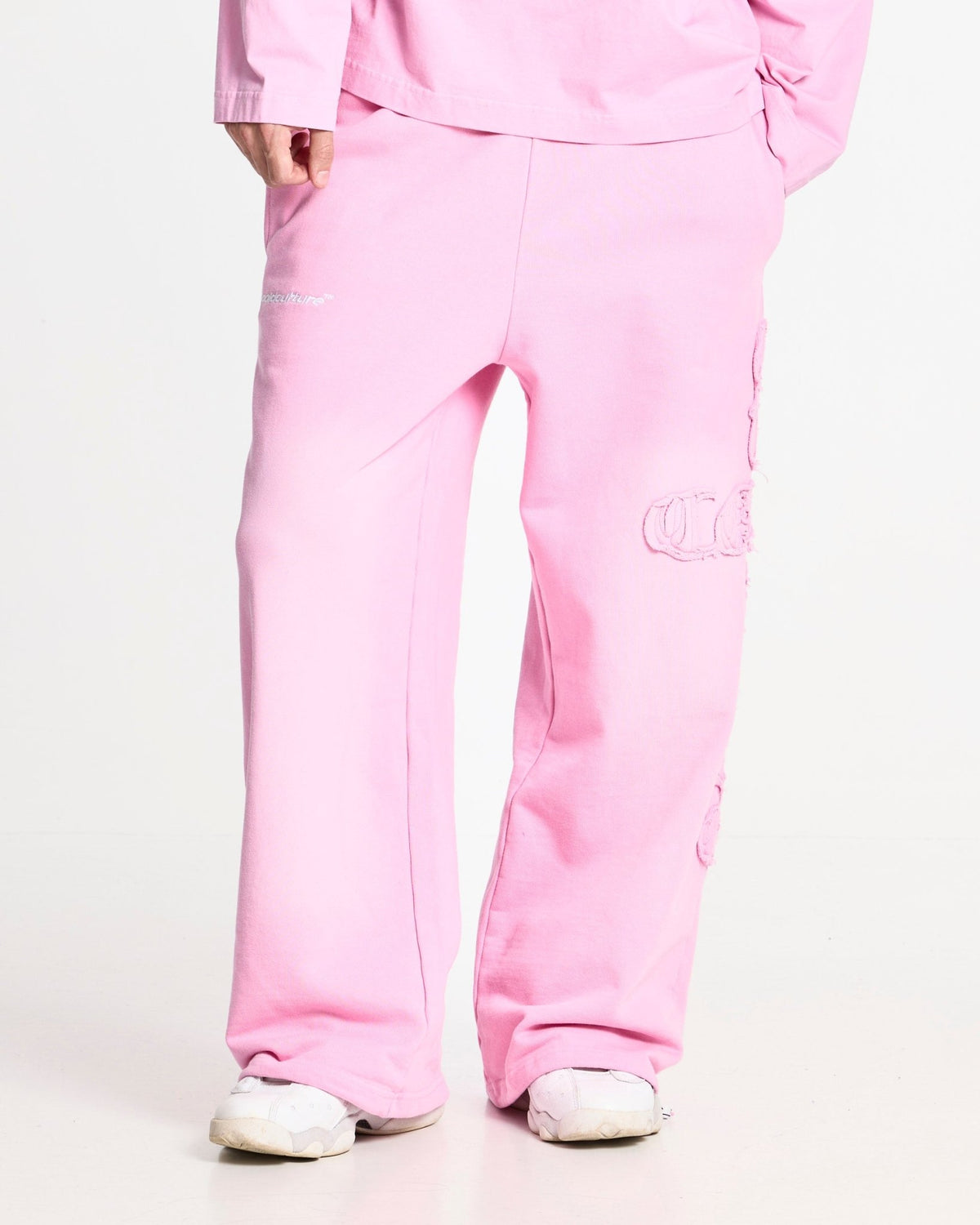 CROSSED SWEATPANTS PINK - Cold Culture