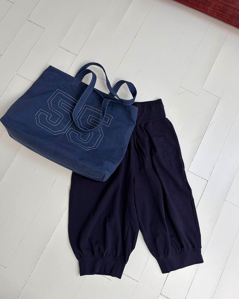 CROSSED SWEATPANTS WOMAN NAVY - Cold Culture
