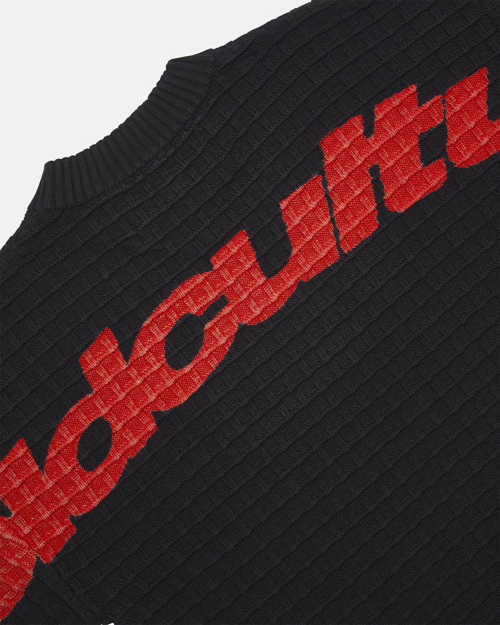 CRUNCHY WAFFLE KNIT BLACK - Cold Culture