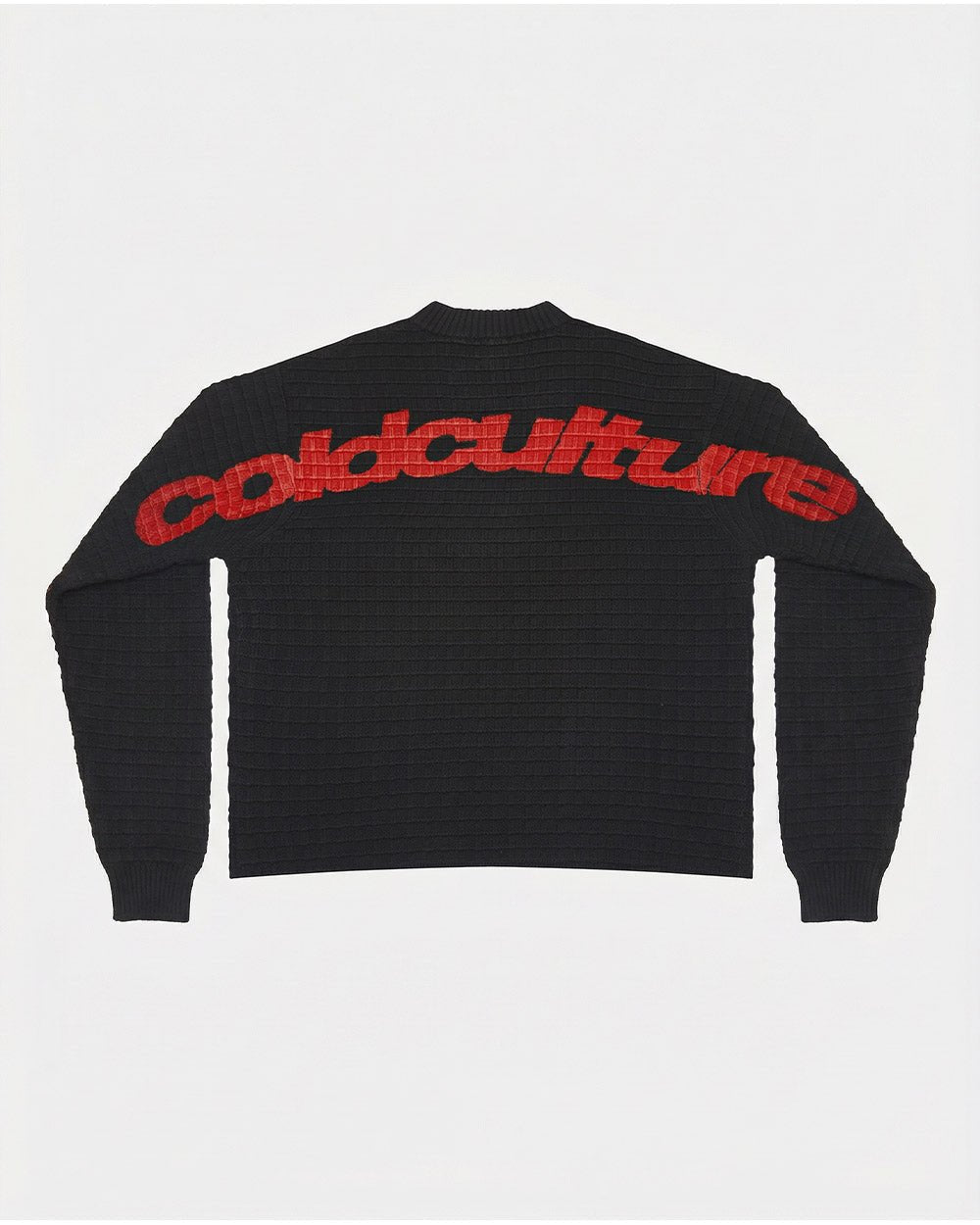 CRUNCHY WAFFLE KNIT BLACK - Cold Culture