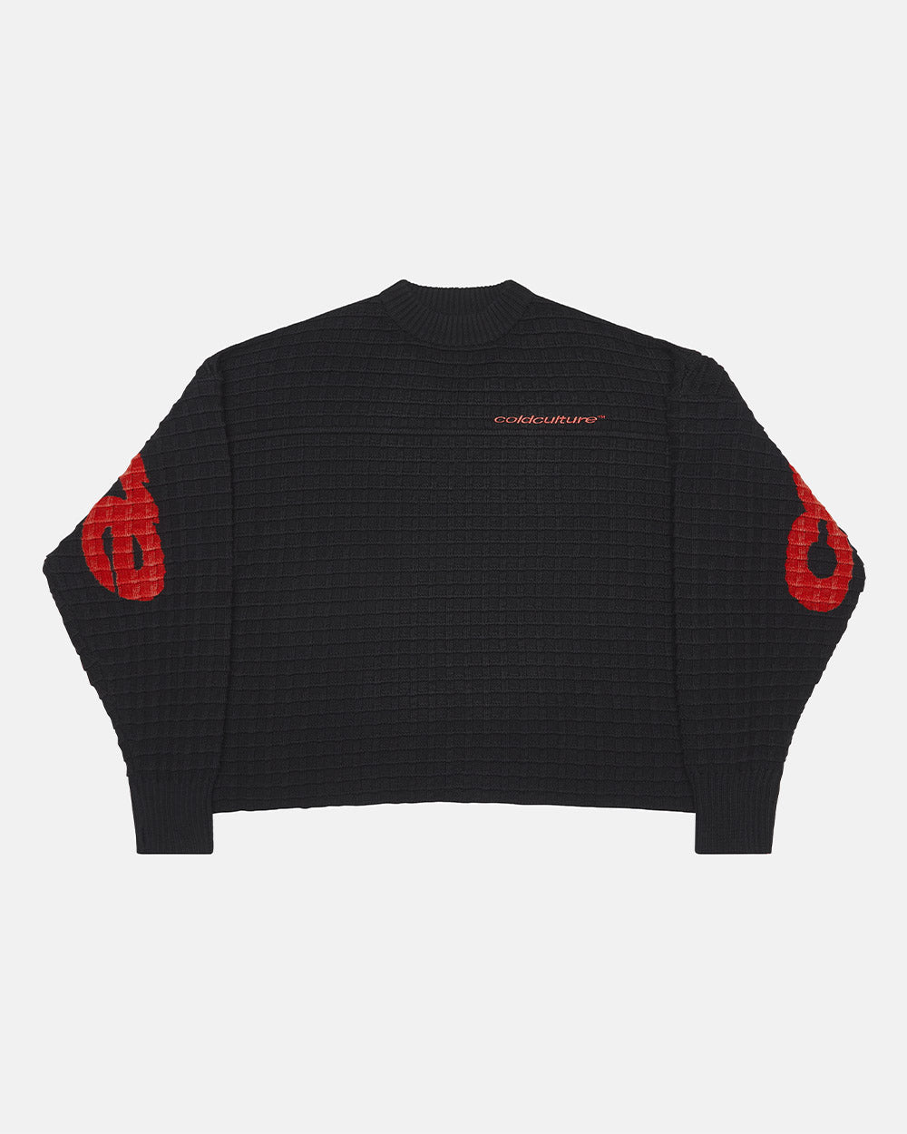 CRUNCHY WAFFLE KNIT BLACK - Cold Culture