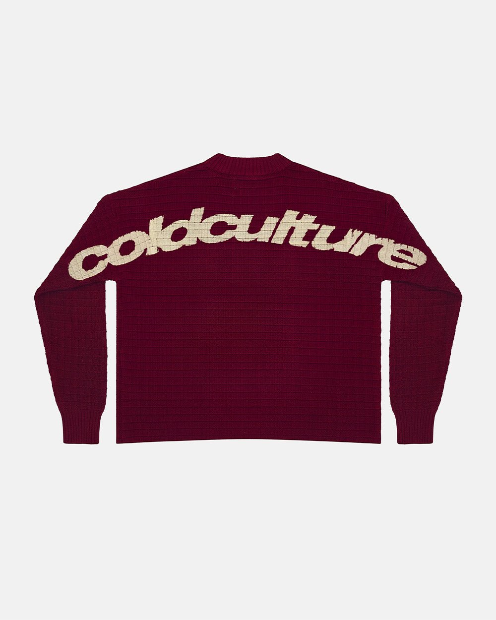 CRUNCHY WAFFLE KNIT BURGUNDY - Cold Culture