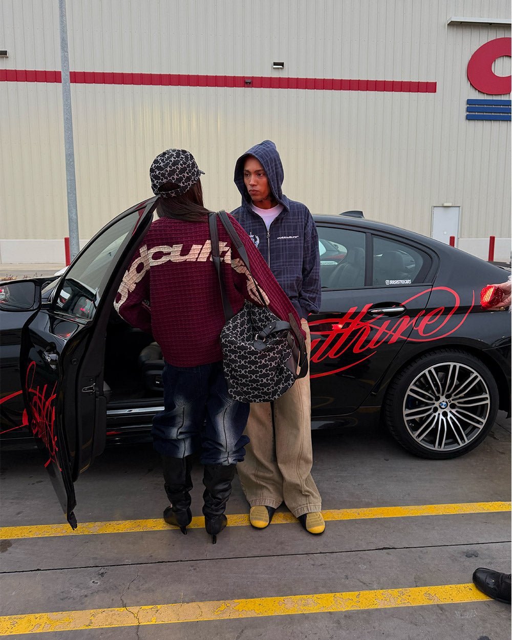 CRUNCHY WAFFLE KNIT BURGUNDY - Cold Culture