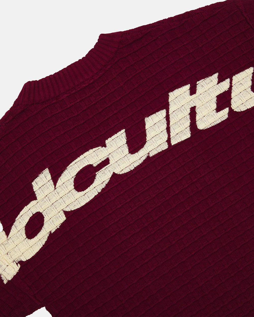 CRUNCHY WAFFLE KNIT BURGUNDY - Cold Culture