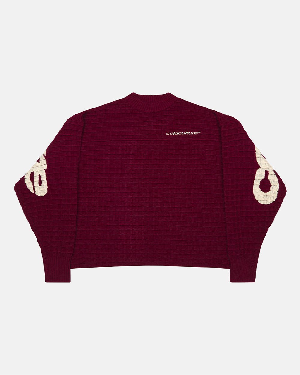 CRUNCHY WAFFLE KNIT BURGUNDY - Cold Culture