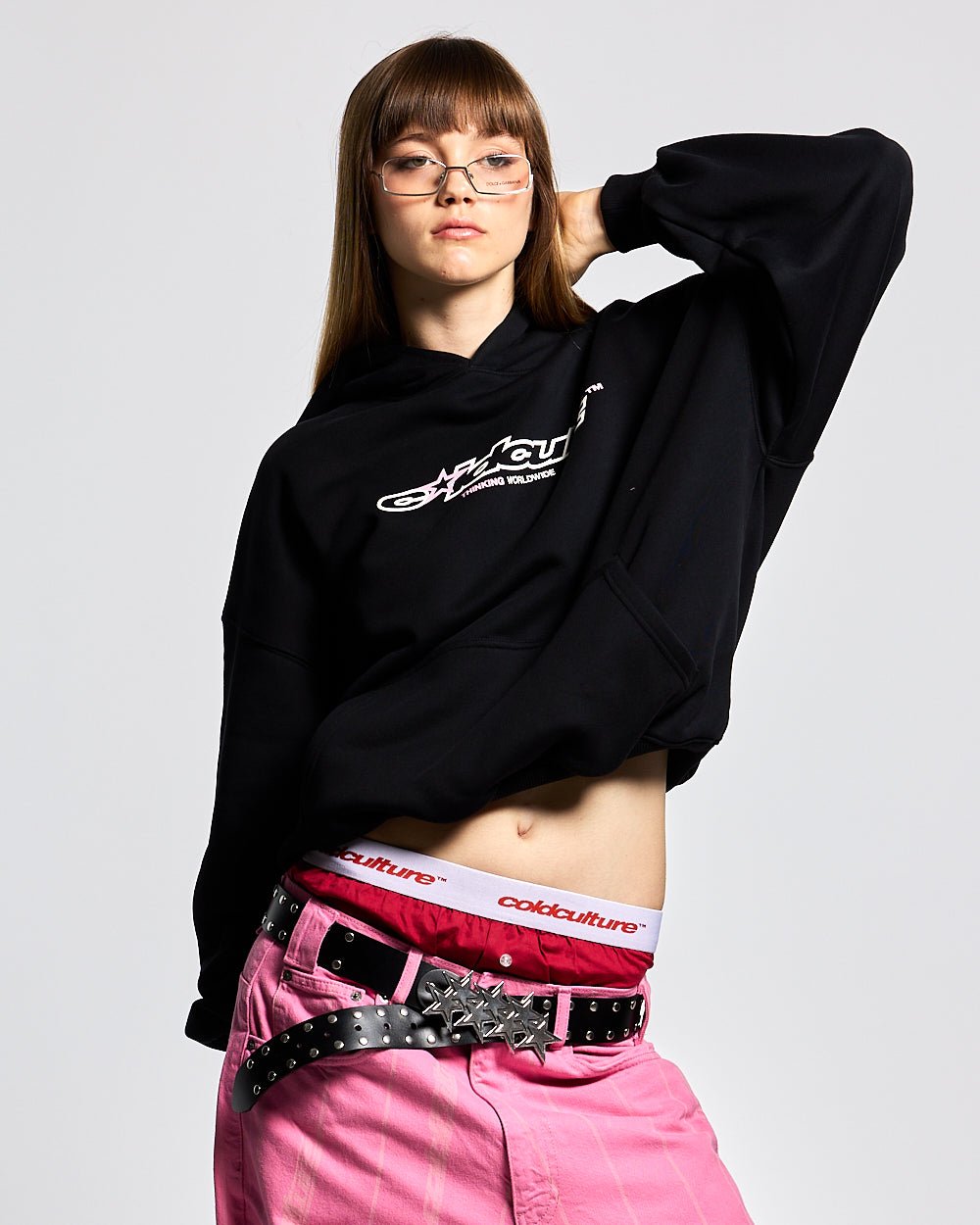 CULT STAR HOODIE BLACK - COLD CULTURE
