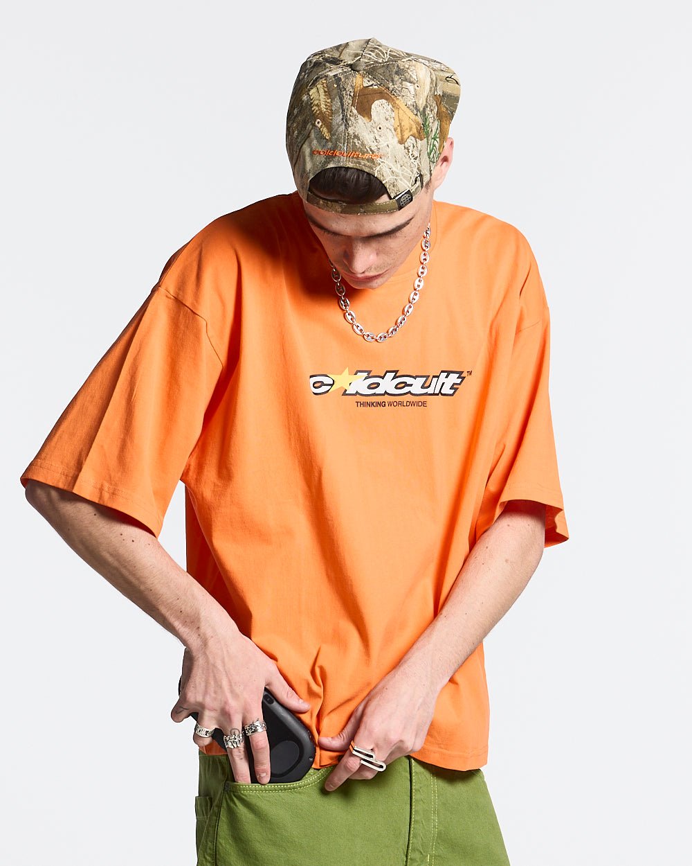 CULT STAR TEE FIRECRACKER ORANGE - COLD CULTURE