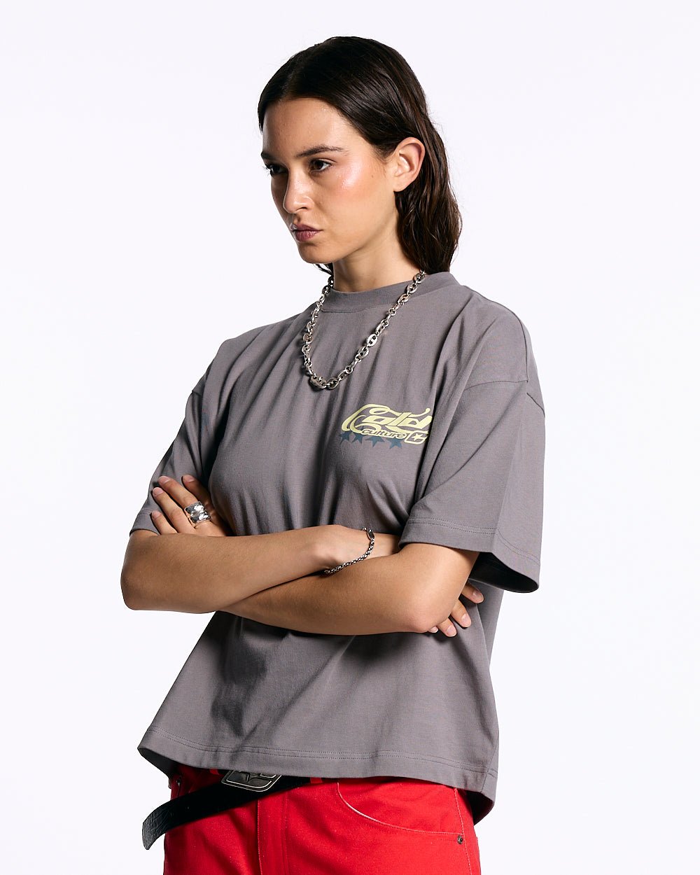 CURLY COLD TEE ASH GREY - COLD CULTURE #woman