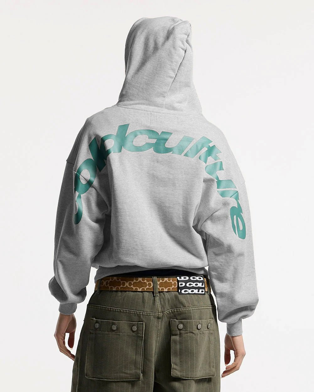 CURVED HOODIE ASH GREY - Cold Culture