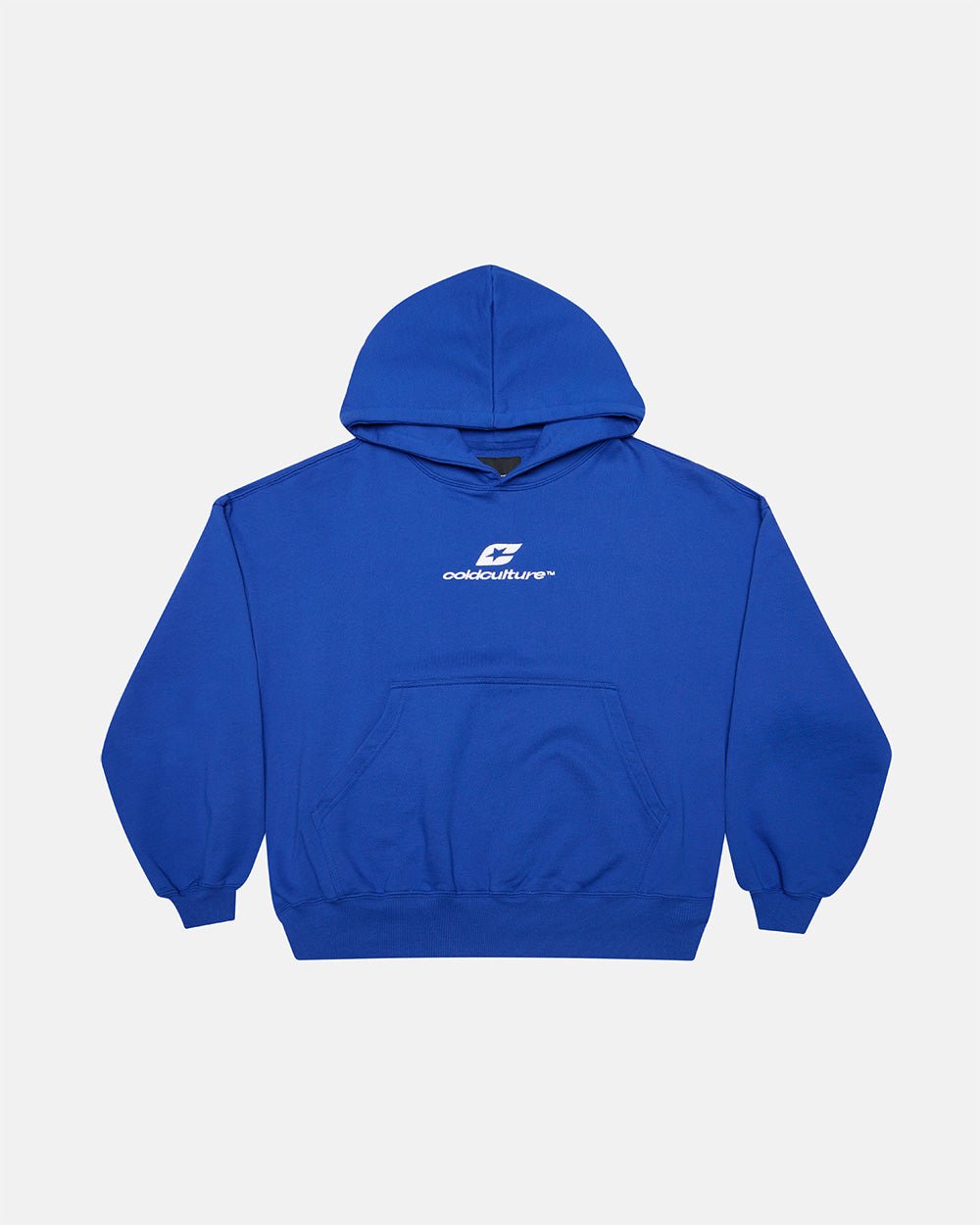 CURVED HOODIE BLUE - COLD CULTURE