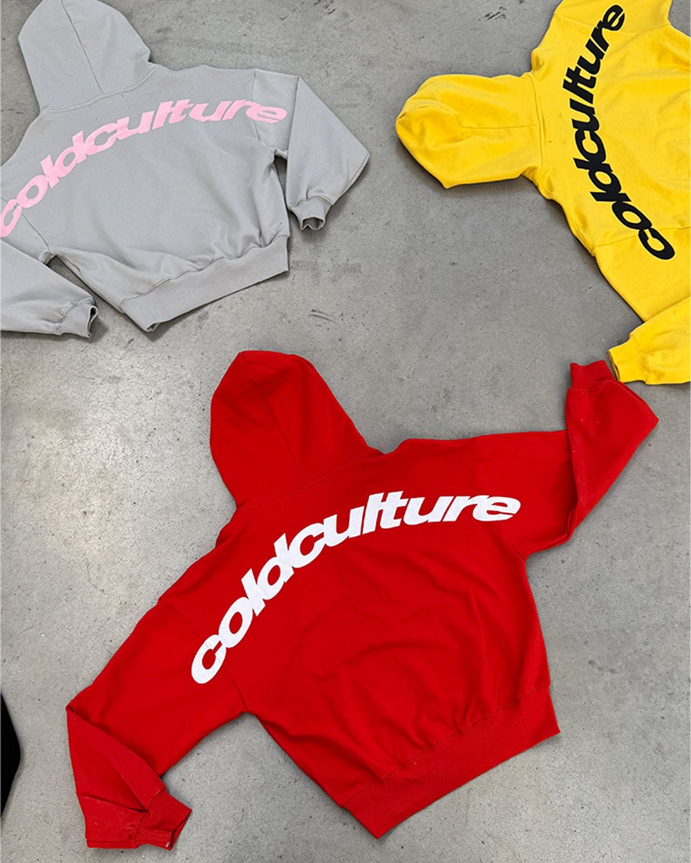 CURVED HOODIE GREY - Cold Culture
