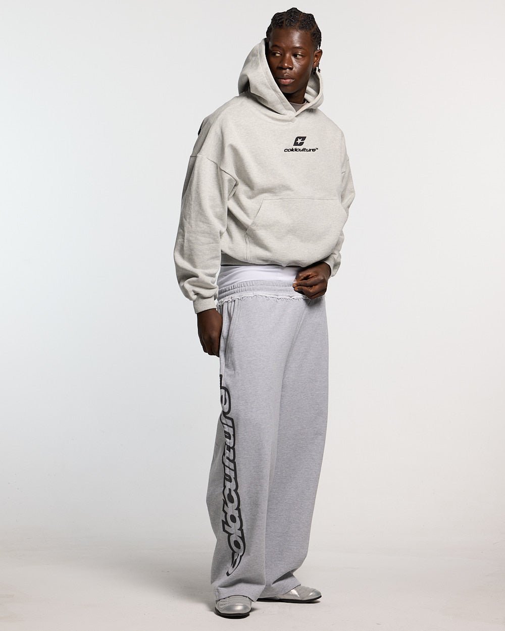 CURVED HOODIE GREY VIGORÉ - Cold Culture #man