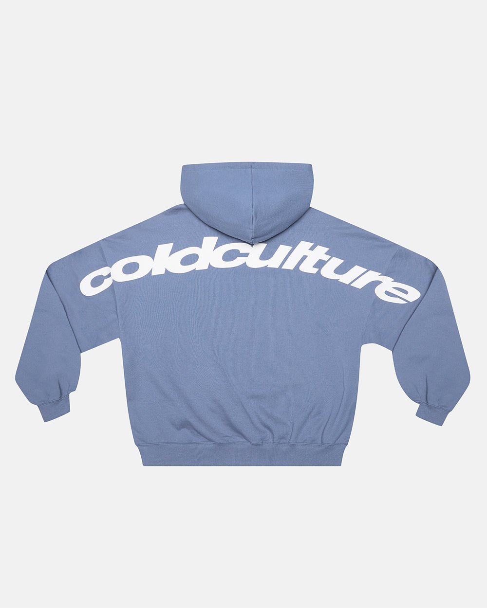 CURVED HOODIE LIGHT BLUE - Cold Culture