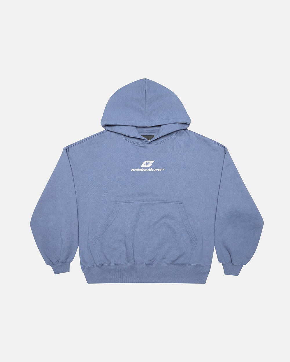 CURVED HOODIE LIGHT BLUE - Cold Culture