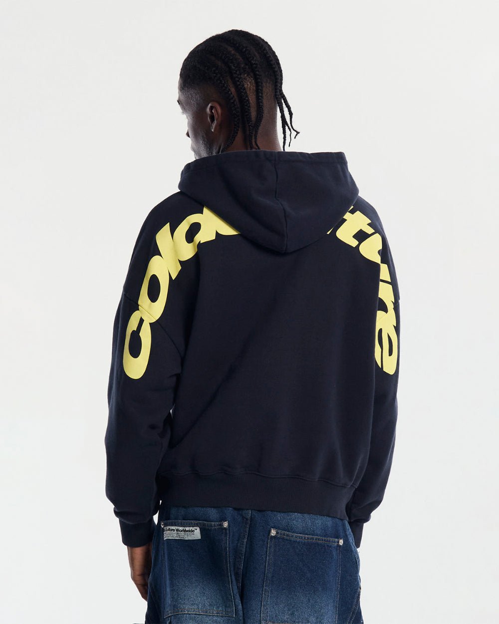 CURVED HOODIE MIDNIGHT BLUE - COLD CULTURE