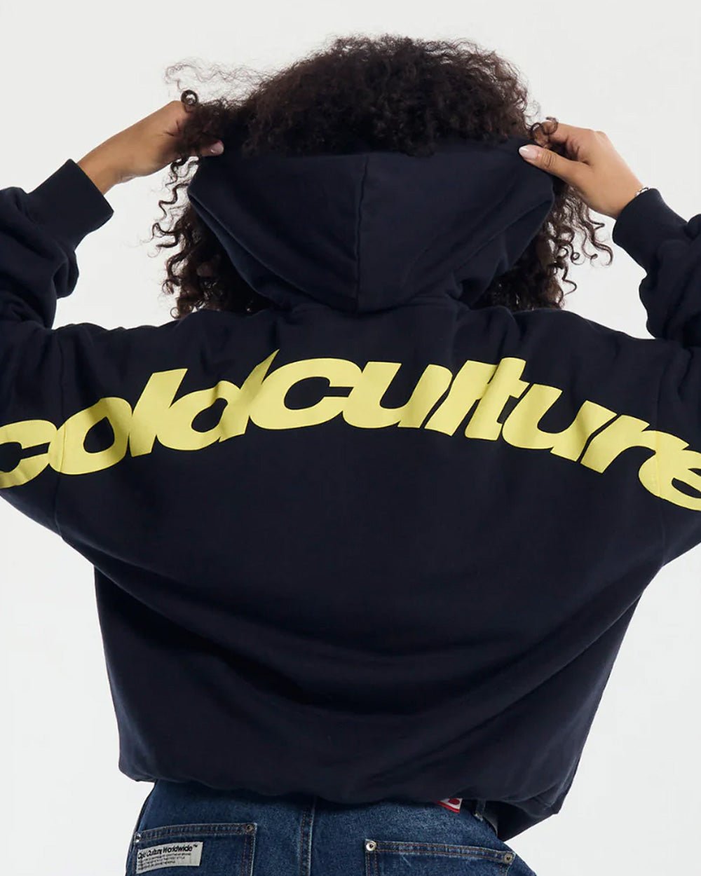 CURVED HOODIE MIDNIGHT BLUE - COLD CULTURE