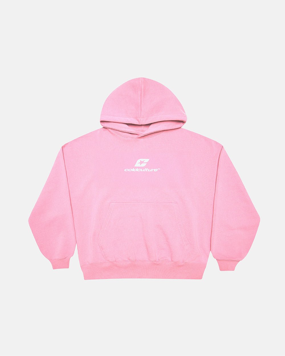 CURVED HOODIE PINK - COLD CULTURE