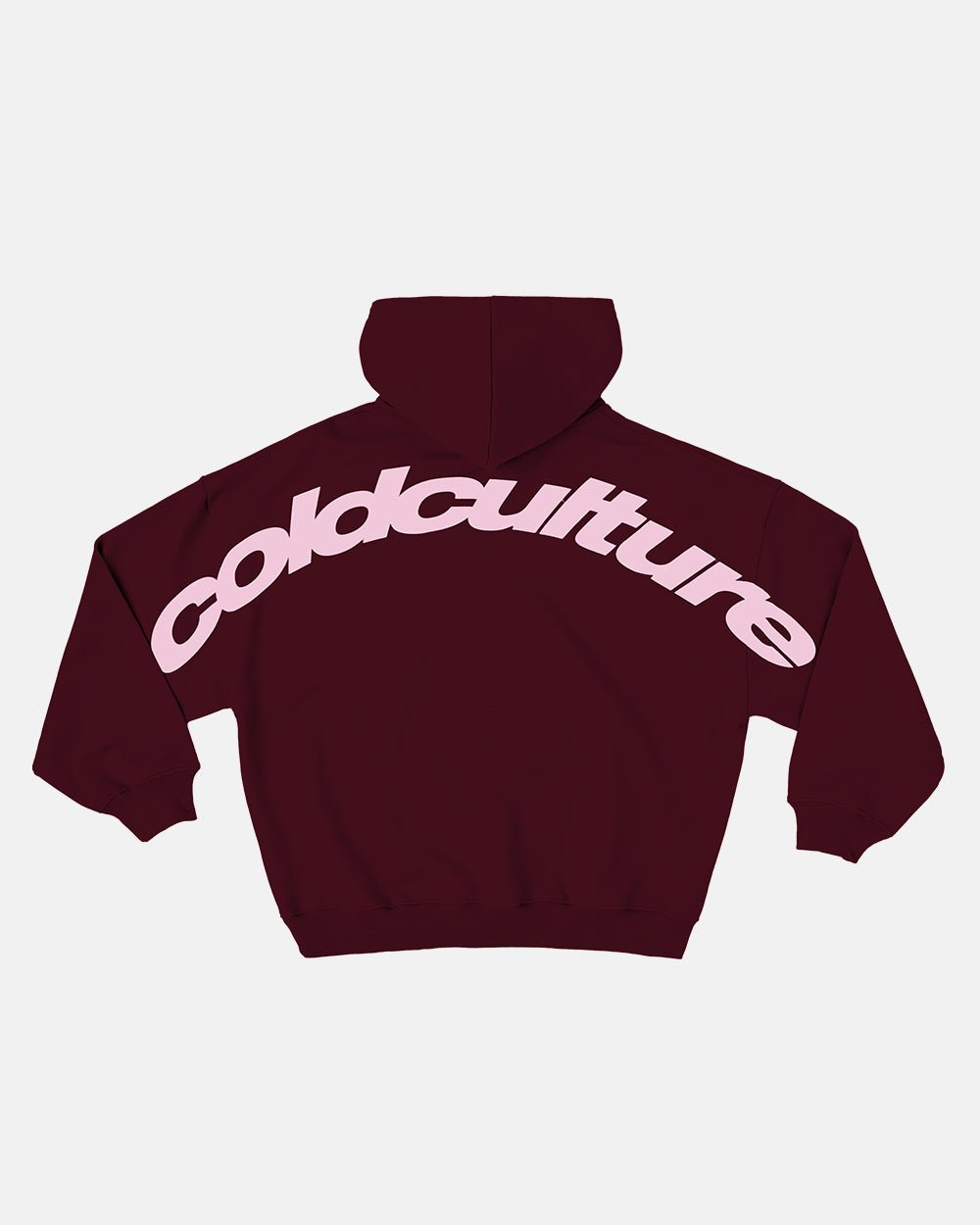 CURVED HOODIE WINE RED - COLD CULTURE