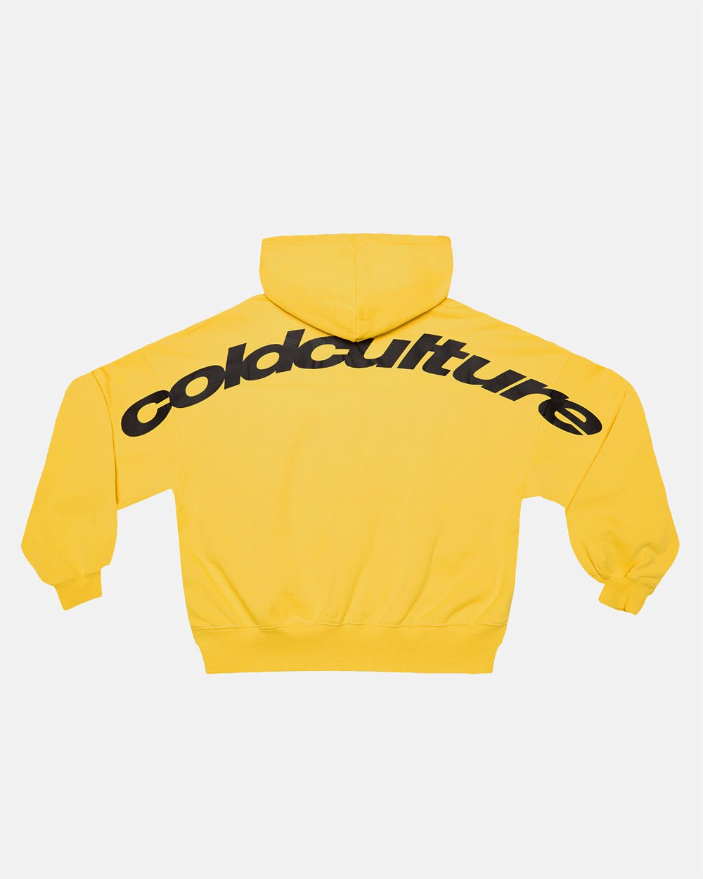 CURVED HOODIE YELLOW - COLD CULTURE