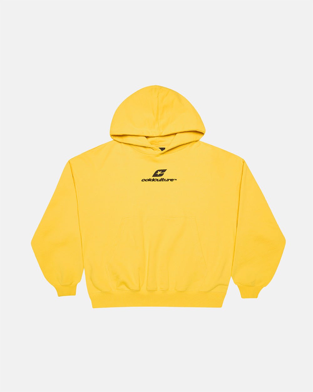 CURVED HOODIE YELLOW - COLD CULTURE
