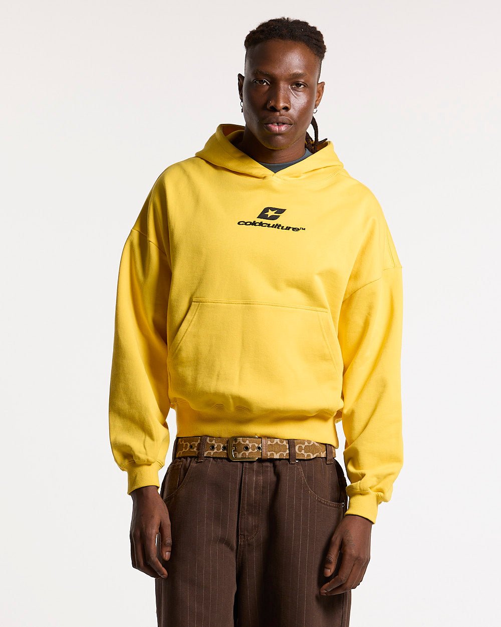CURVED HOODIE YELLOW - Cold Culture #man