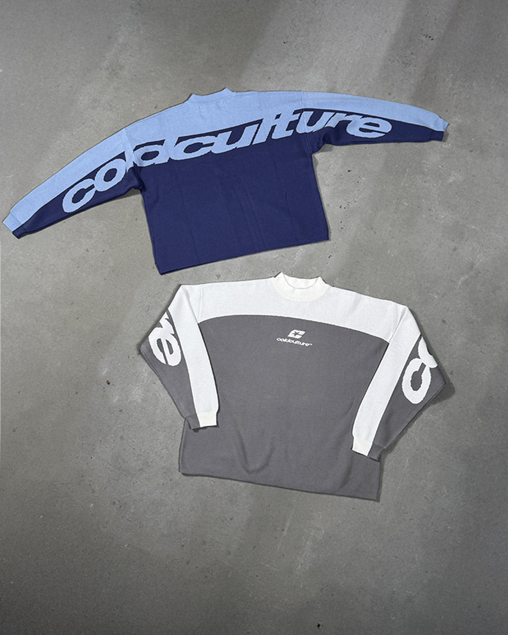 CURVED KNIT BLUE - Cold Culture