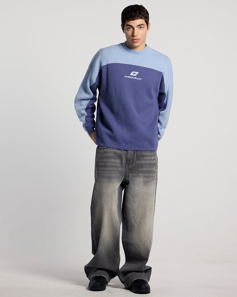 CURVED KNIT BLUE - Cold Culture